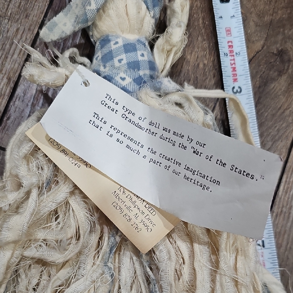 Handmade Rag Doll - Picture 3 of 4